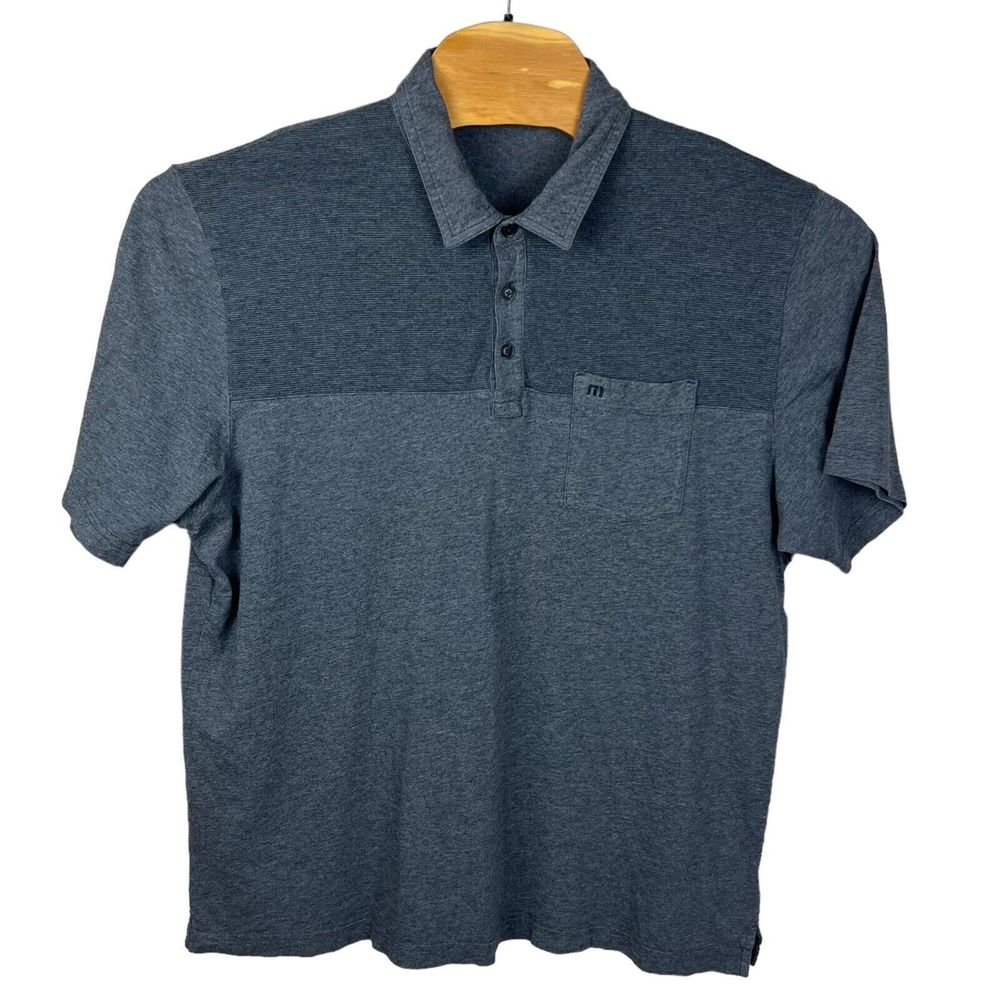 Travis Mathew Mens Gray Short Sleeve‎ Collared Polo Shirt XXL